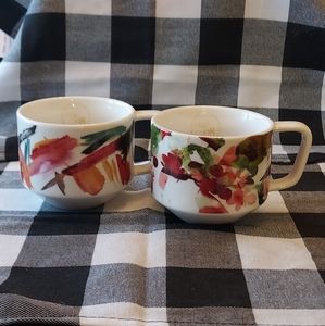 Starbucks Artisan Bone China 2014 2 Mug Set 02/08 and 05/08 NEW